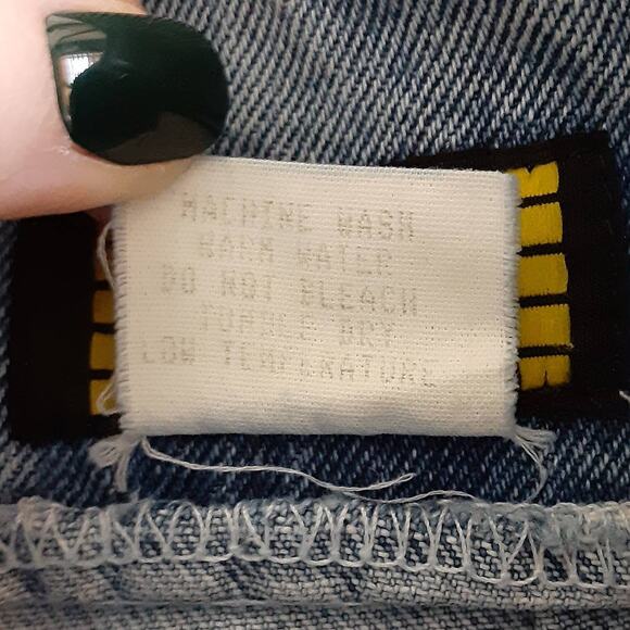 Vintage 1990s Ultra High Rise Denim Shorts Light Wash Jeans Y2K Mom Jeans - Picture 4 of 7